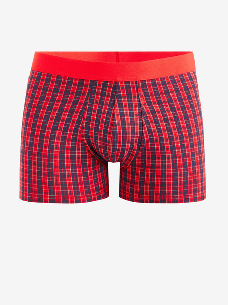 Celio Piros férfi kockás boxeralsó Celio Fibocar