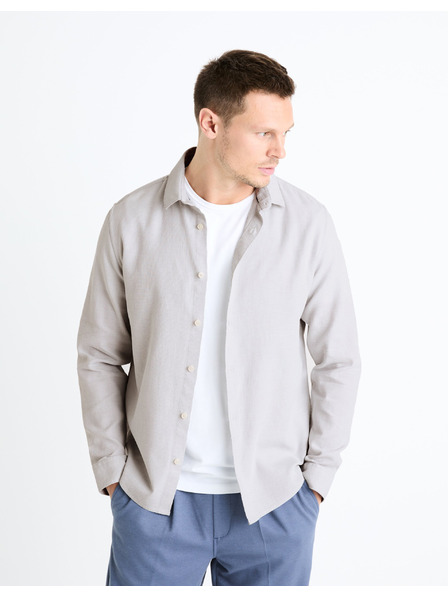Celio Világosszürke férfi ing Celio Fabeille2