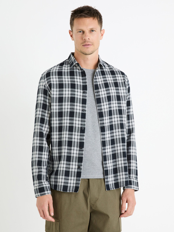 Celio Fekete férfi kockás ing Celio Fadro