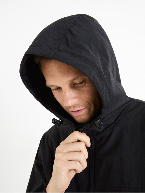 Celio Fekete férfi dzseki Celio Fuhoodie2