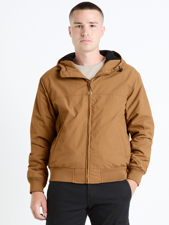 Celio Barna férfi Celio Fuhoodie2 kabát barna férfi dzseki