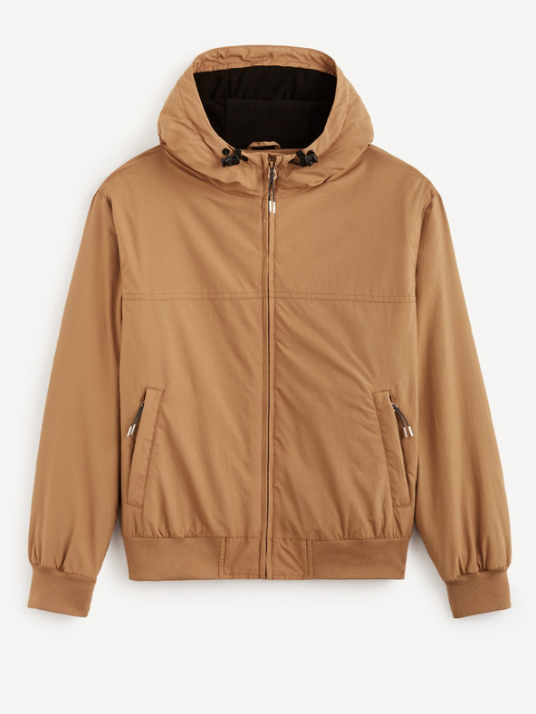 Celio Barna férfi Celio Fuhoodie2 kabát barna férfi dzseki