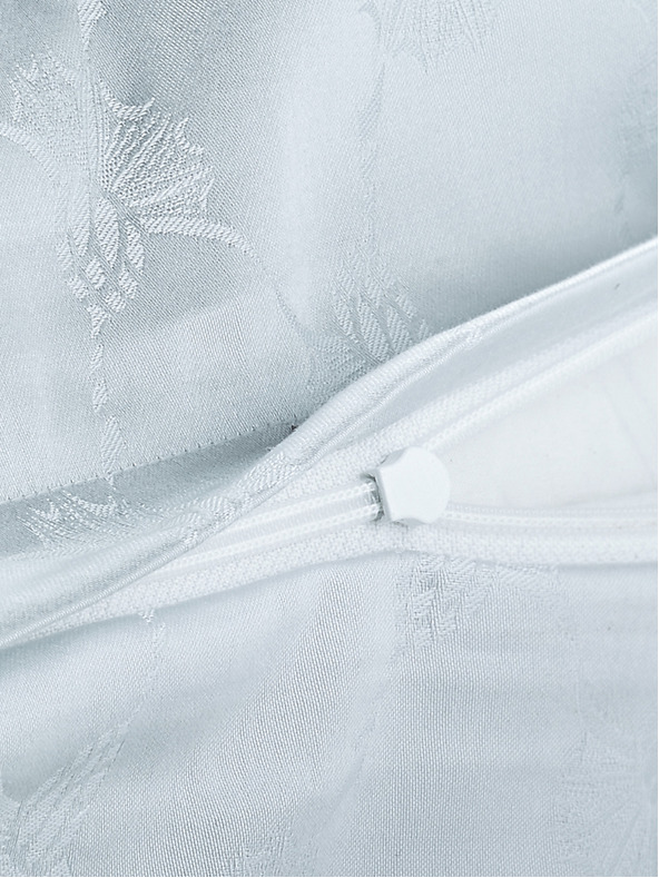 JOOP! 2x 70x90/200x200 Világosszürke szatén mintás kétszemélyes ágynemű JOOP! Cornflower