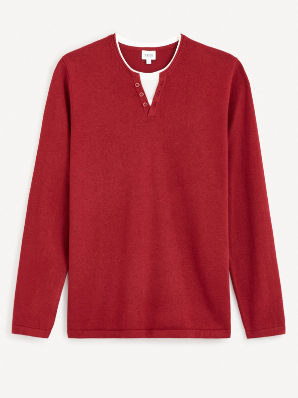 Celio Piros férfi pulóver Celio Felano