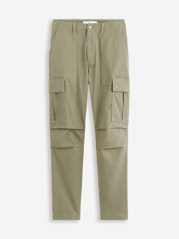 Celio Khaki színű férfi cargo nadrág Celio Fopierre