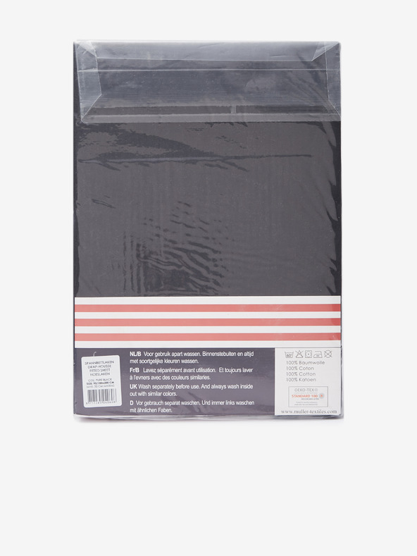 Good Morning 80/90/100 x 200 cm - Fekete sztreccs trikó lepedő Good Morning