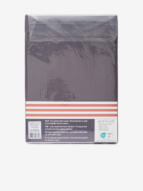 Good Morning 140 x 200 cm - Sötétszürke sztreccs lepedő Good Morning