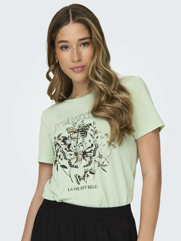 ONLY Világoszöld női póló ONLY Free Free