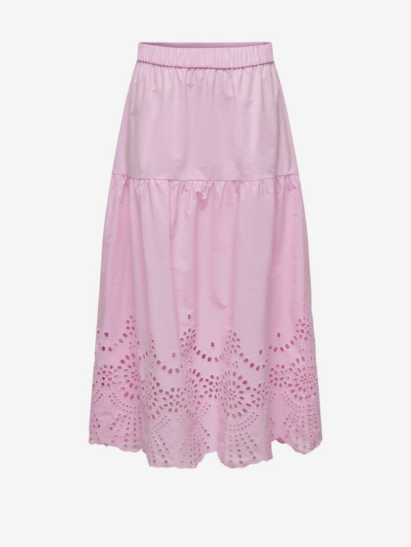 ONLY Világos rózsaszín női maxiszoknya ONLY Roxanne Roxanne