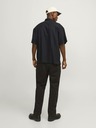 Jack & Jones Fekete férfi rövid ujjú lenvászon ing Jack & Jones Faro
