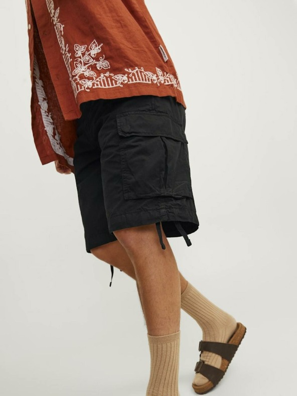 Jack & Jones Fekete Férfi Cargo rövidnadrág Jack & Jones Cole