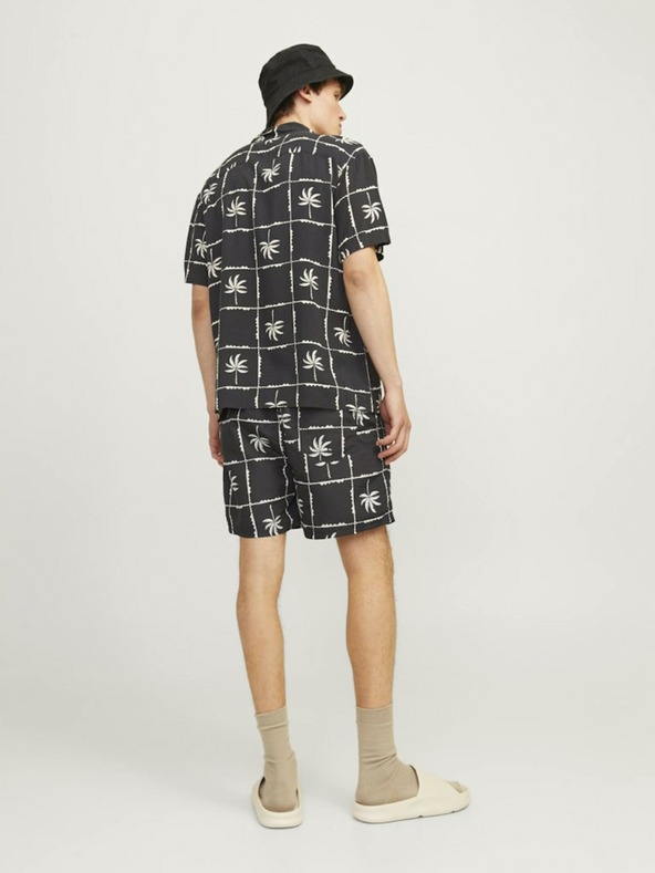 Jack & Jones Fekete férfi mintás fürdőnadrág Jack & Jones Fiji