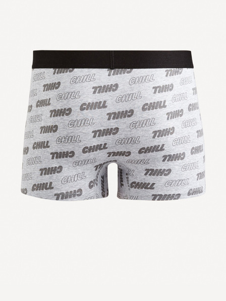 Celio Világosszürke férfi mintás boxeralsó Celio Fichill
