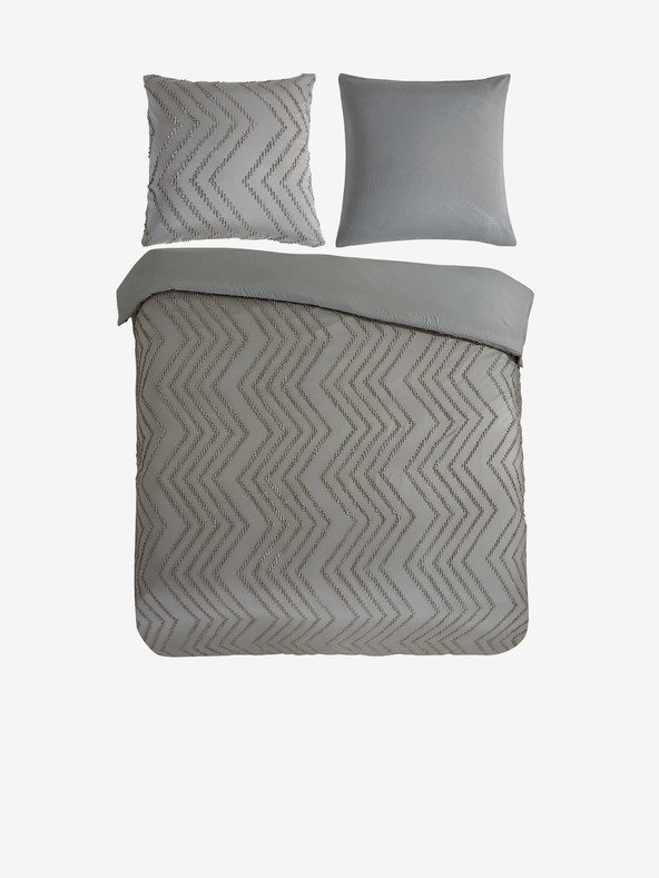 Pure Szürke mintás ágynemű Pure 200 x 220 cm