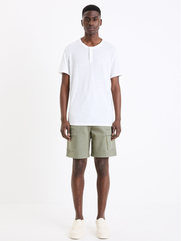 Celio Fehér Férfi gombos póló Celio Geliney