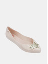 Zaxy Világos rózsaszín fényes balerinák aranyszínű részletekkel Zaxy Chic