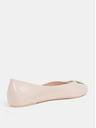 Zaxy Világos rózsaszín fényes balerinák aranyszínű részletekkel Zaxy Chic