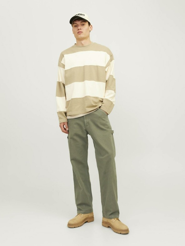 Jack & Jones Khaki Jack & Jones Eddie férfi nadrág