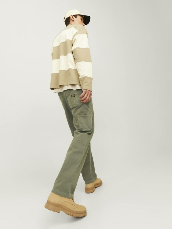 Jack & Jones Khaki Jack & Jones Eddie férfi nadrág