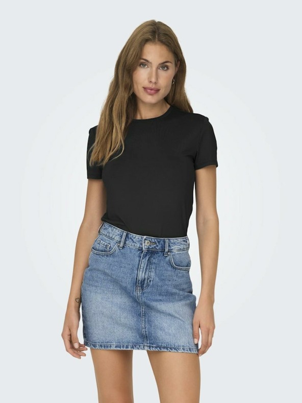 ONLY Fekete női basic póló ONLY Lea