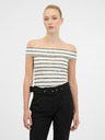 Orsay ORSAY fehér-fekete női rövid ujjú póló
