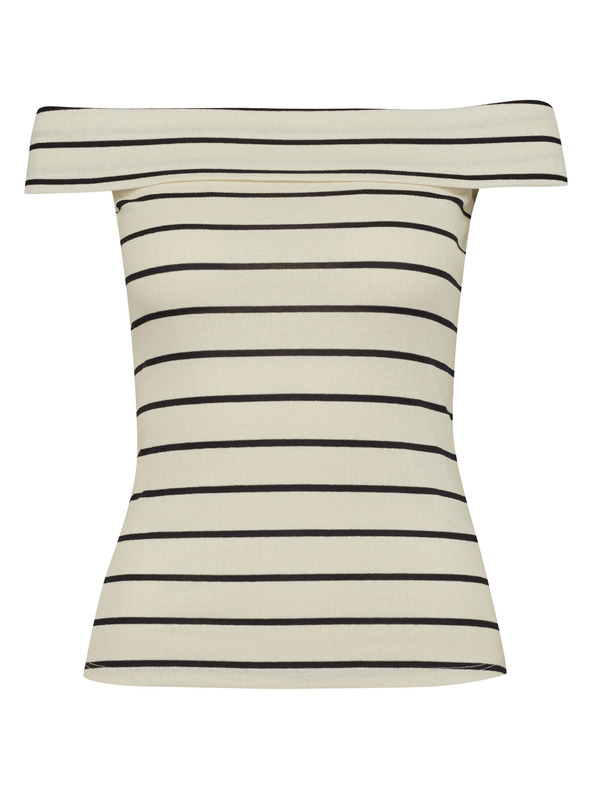 Orsay ORSAY fehér-fekete női rövid ujjú póló