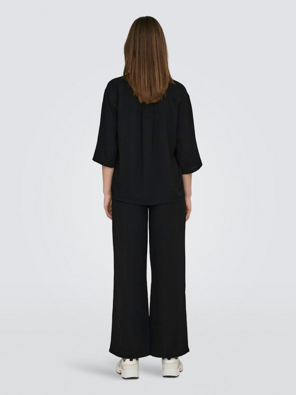 Jacqueline de Yong Fekete női rövid ujjú ing JDY