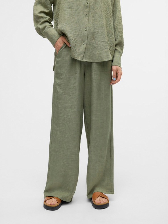 Vero Moda Khaki színű női széles szárú farmer Vero Moda