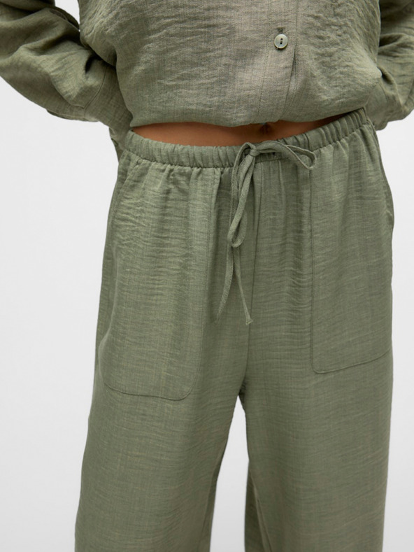 Vero Moda Khaki színű női széles szárú farmer Vero Moda