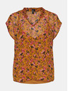 Vero Moda Mustár virágos blúz VERO MODA Vilde