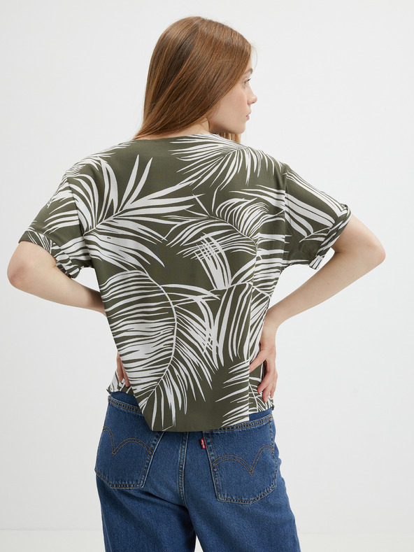 ONLY Khaki színű mintás blúz ONLY Augustina