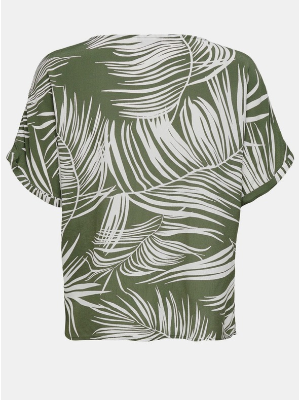 ONLY Khaki színű mintás blúz ONLY Augustina