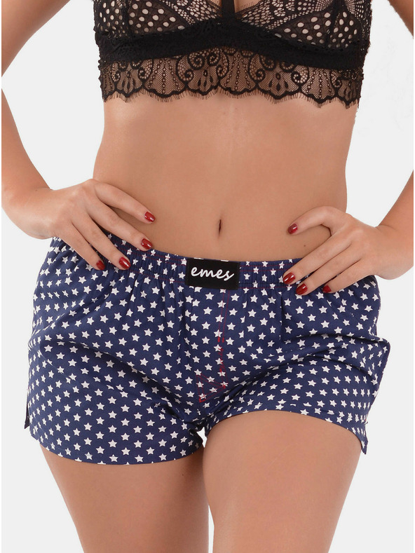 Emes Emes kék rövidnadrág csillagokkal