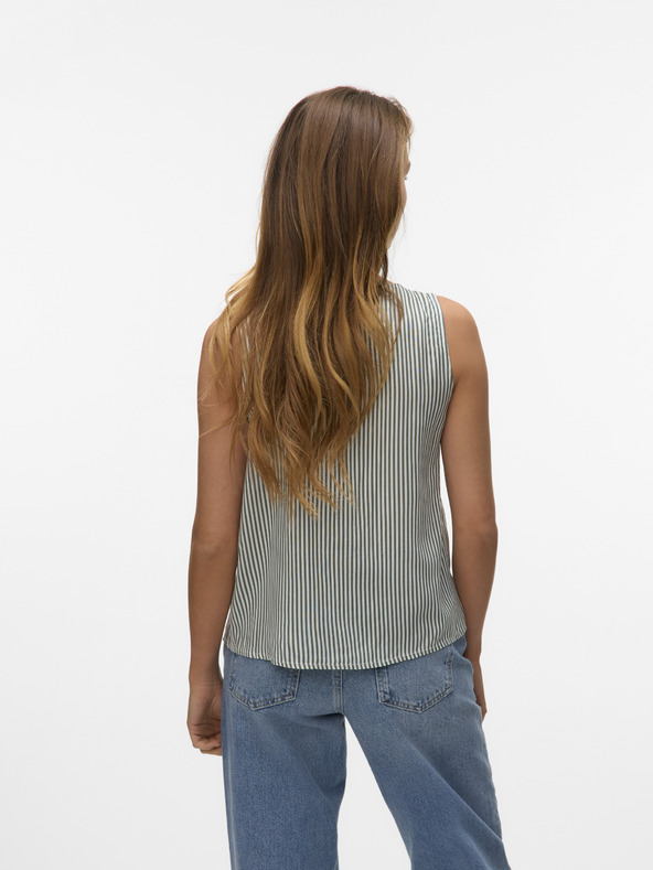 Vero Moda Fehér és zöld Vero Moda női csíkos blúz BUMPY