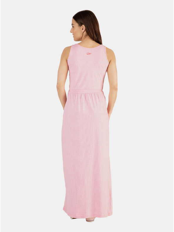 Sam 73 Rózsaszín SAM 73 csíkos maxiruha megkötővel