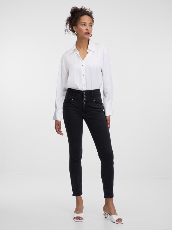 Orsay ORSAY Fekete női skinny fit farmer
