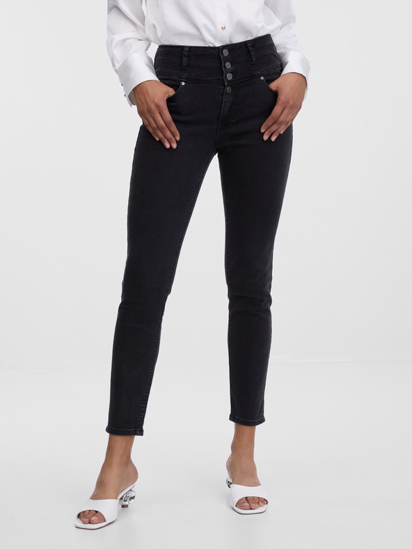Orsay ORSAY Fekete női skinny fit farmer