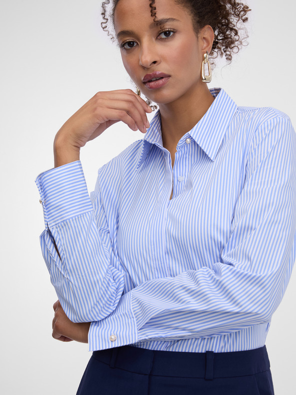 Orsay Világoskék csíkos női ing ORSAY