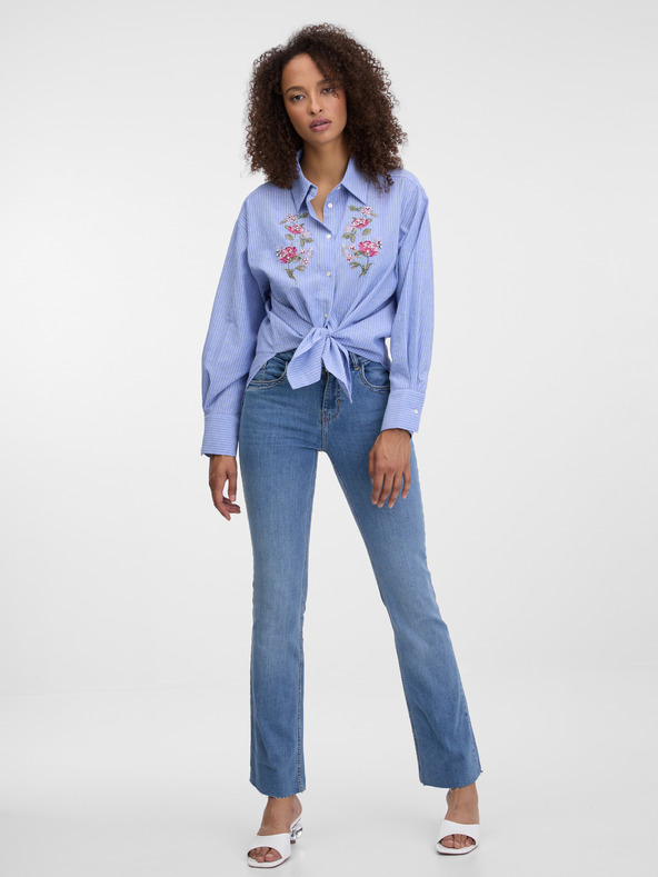 Orsay Világoskék hímzett női ing ORSAY