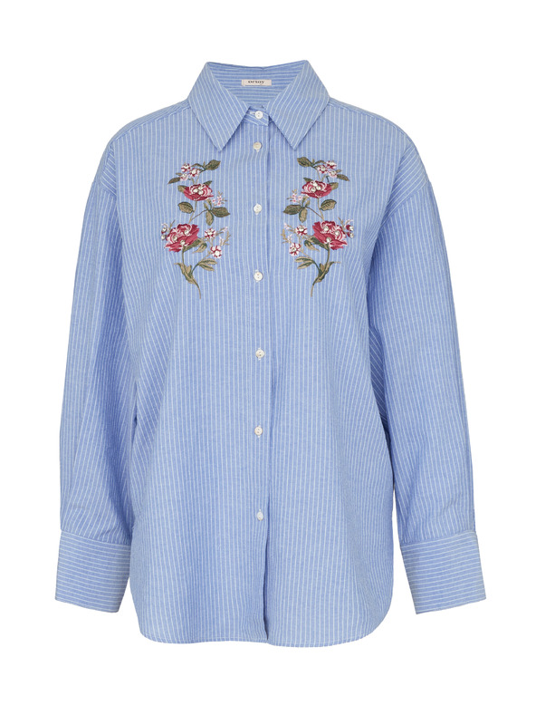 Orsay Világoskék hímzett női ing ORSAY
