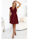 numoco ANNA csipke ruha kivágással és bővülő szoknyával - bordó