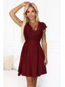 numoco ANNA csipke ruha kivágással és bővülő szoknyával - bordó