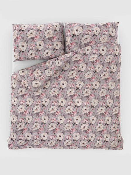 Kvalitex Francia krepp ágynemű 220x200, 70x90cm Eszter szürke Kvalitex