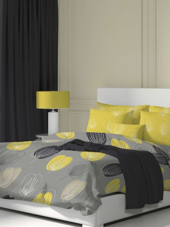 Kvalitex Francia pamut ágynemű DELUX 240x200, 70x90cm GRACE szürke