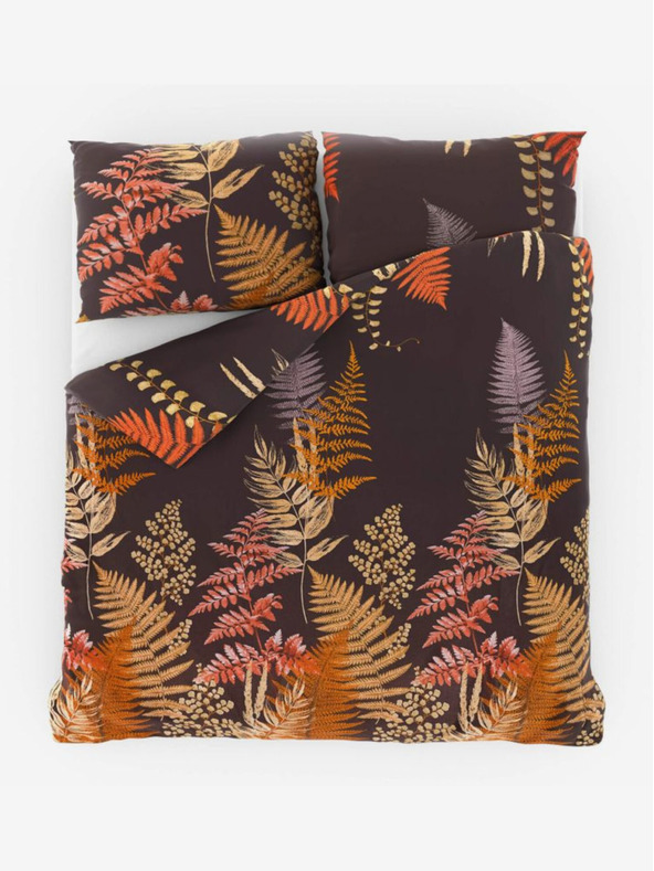 Kvalitex Luxury Collection szatén francia ágynemű 1+2, 200x200, 70x90cm Kapradí barna Kvalitex