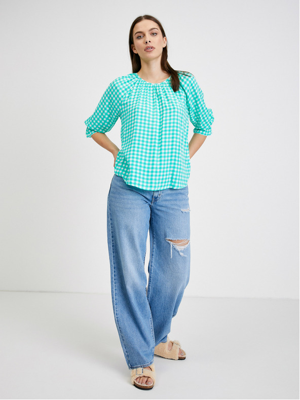 Orsay ORSAY világoszöld kockás blúz