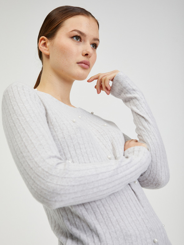 Orsay ORSAY világosszürke bordázott női pulóver