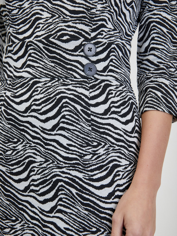 Orsay ORSAY fekete-fehér mintás női ruha