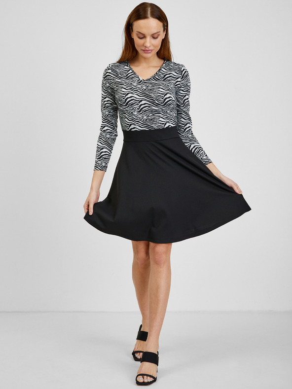 Orsay ORSAY fehér-piros mintás női ruha