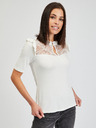 Orsay ORSAY fehér női póló csipkével